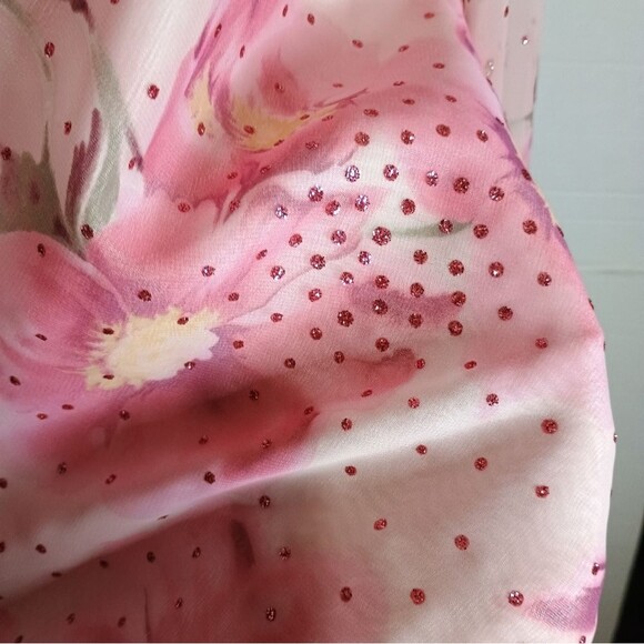 Onyx Nite By Wendye Chaitin Elegant Pink Floral Women's Gown Size 20W NEW - Picture 10 of 12